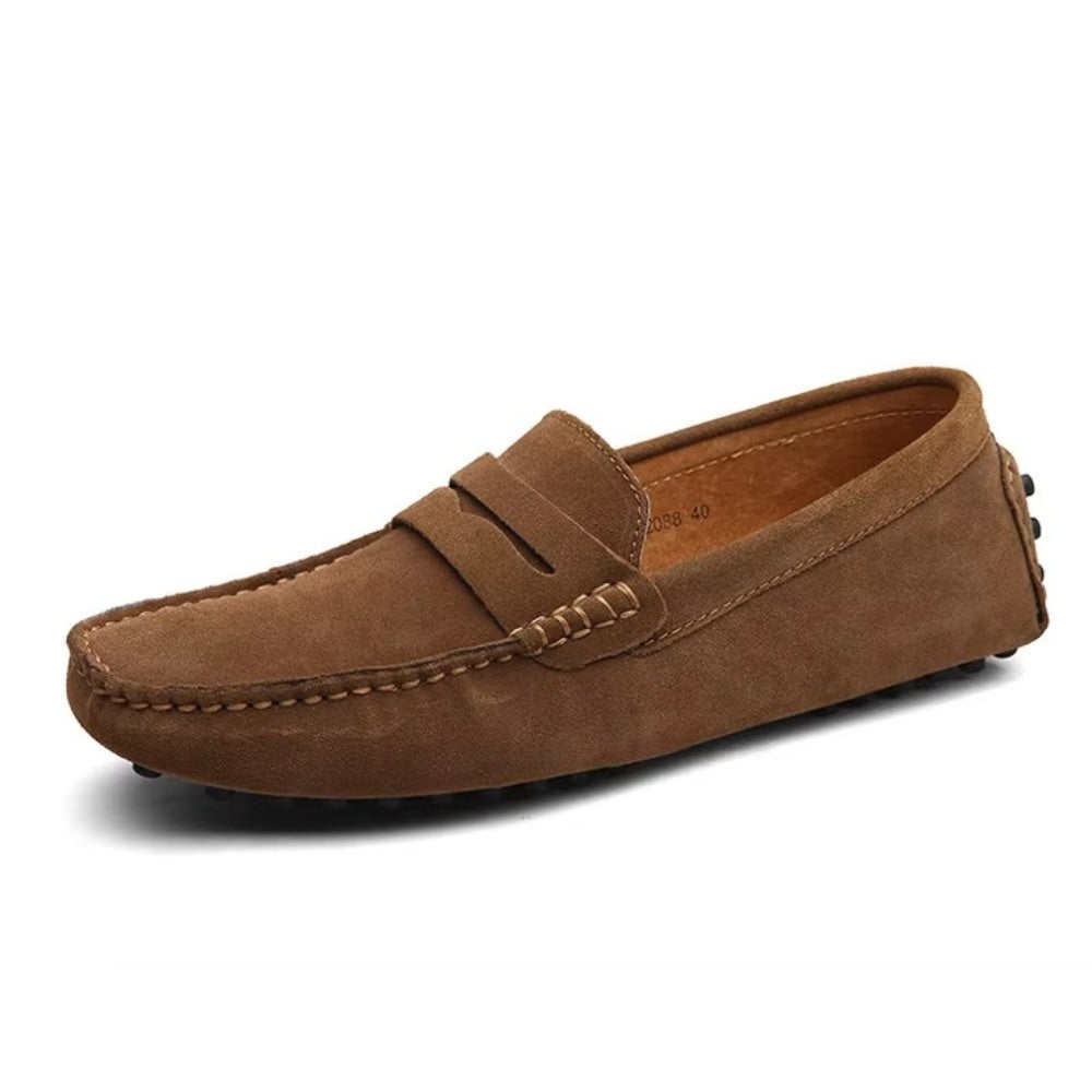 Suede Leather Driving Loafers