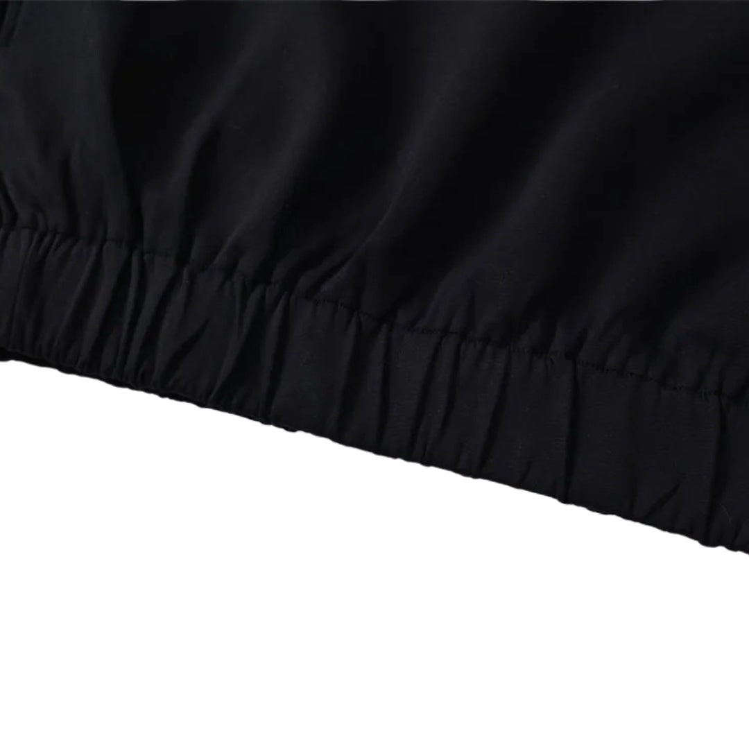 Stand Collar Sweatshirt With Elastic Hem