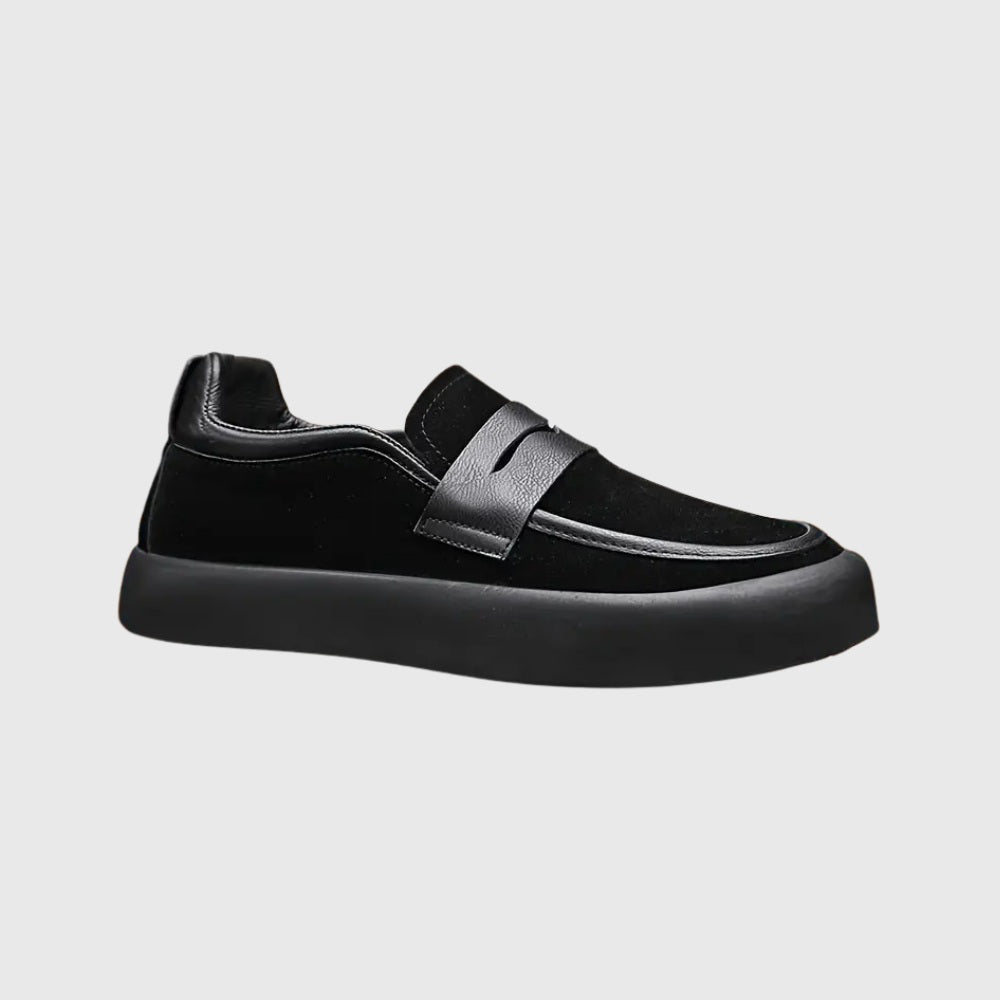 Suede Platform Penny Loafer Sneakers