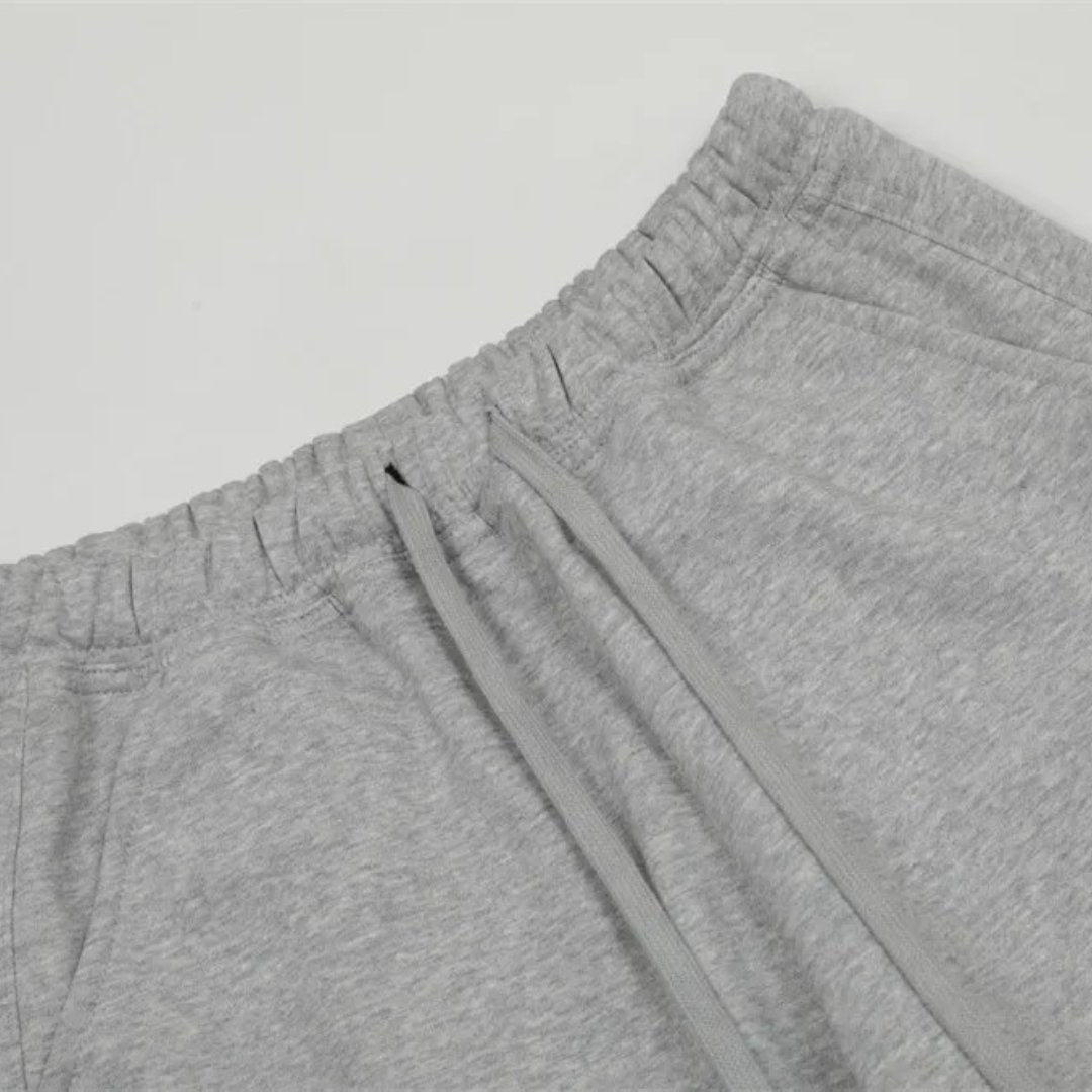 Fleece Sweatpants With Elastic Waist and Wide Legs