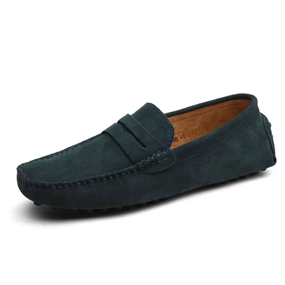 Suede Leather Driving Loafers