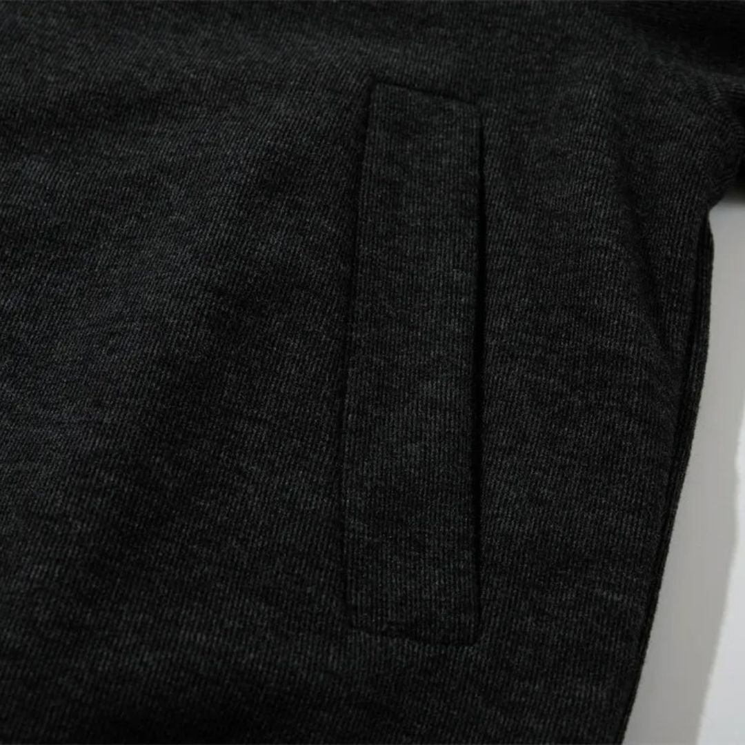Minimalist Sport Jacket with Hidden Zip-Up and Relaxed Fit