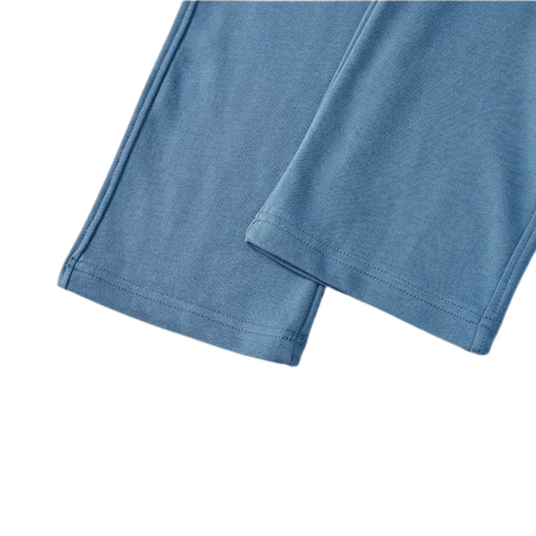 Lightweight Straight-Leg Sweatpants with Adjustable Drawstring