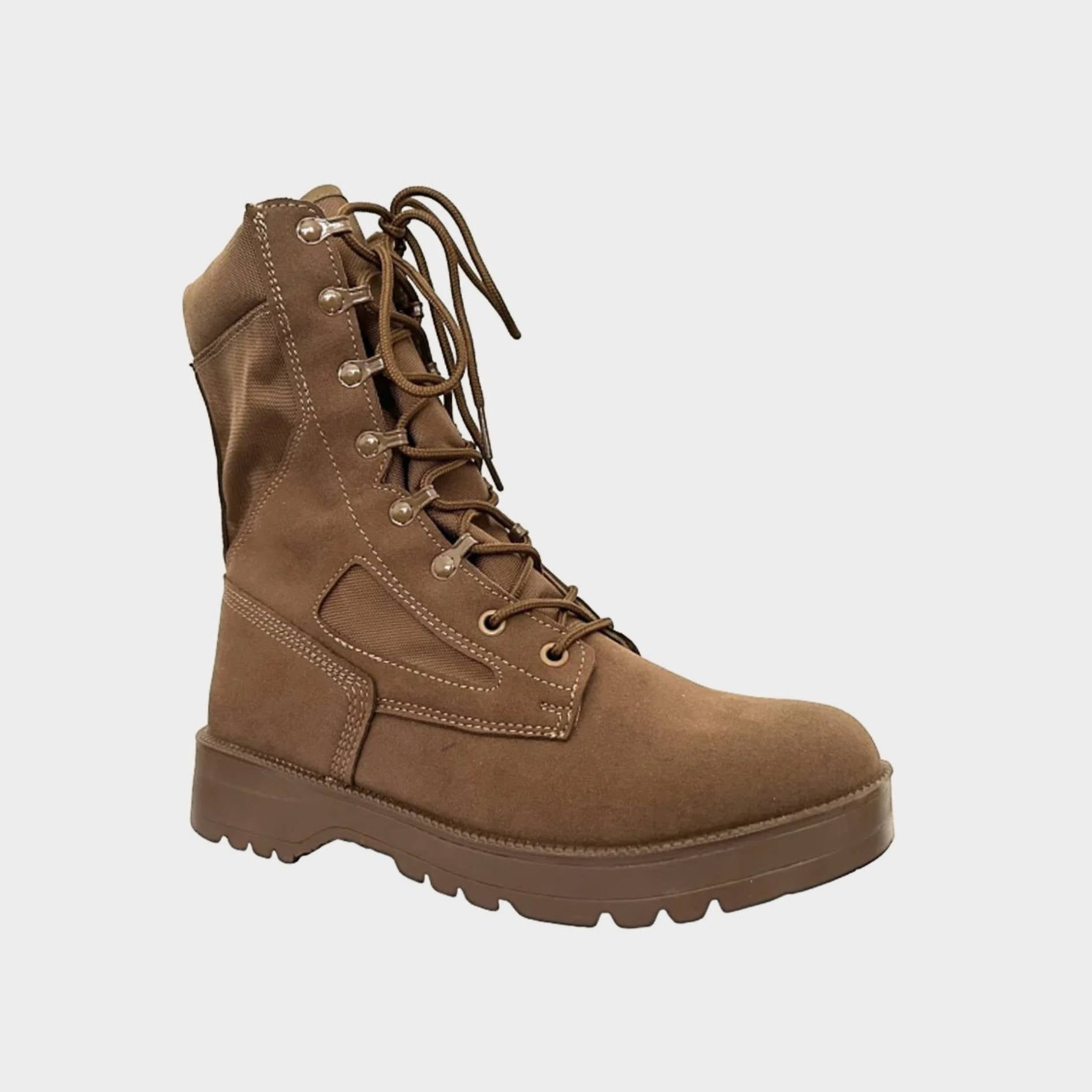 Tactical Lace Up Leather Combat boots with Durable Sole and Ankle Support