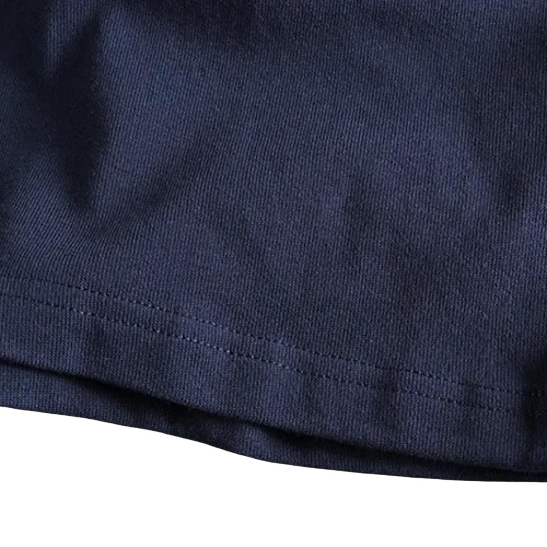 Henley Collar Long Sleeve Cotton T-Shirt