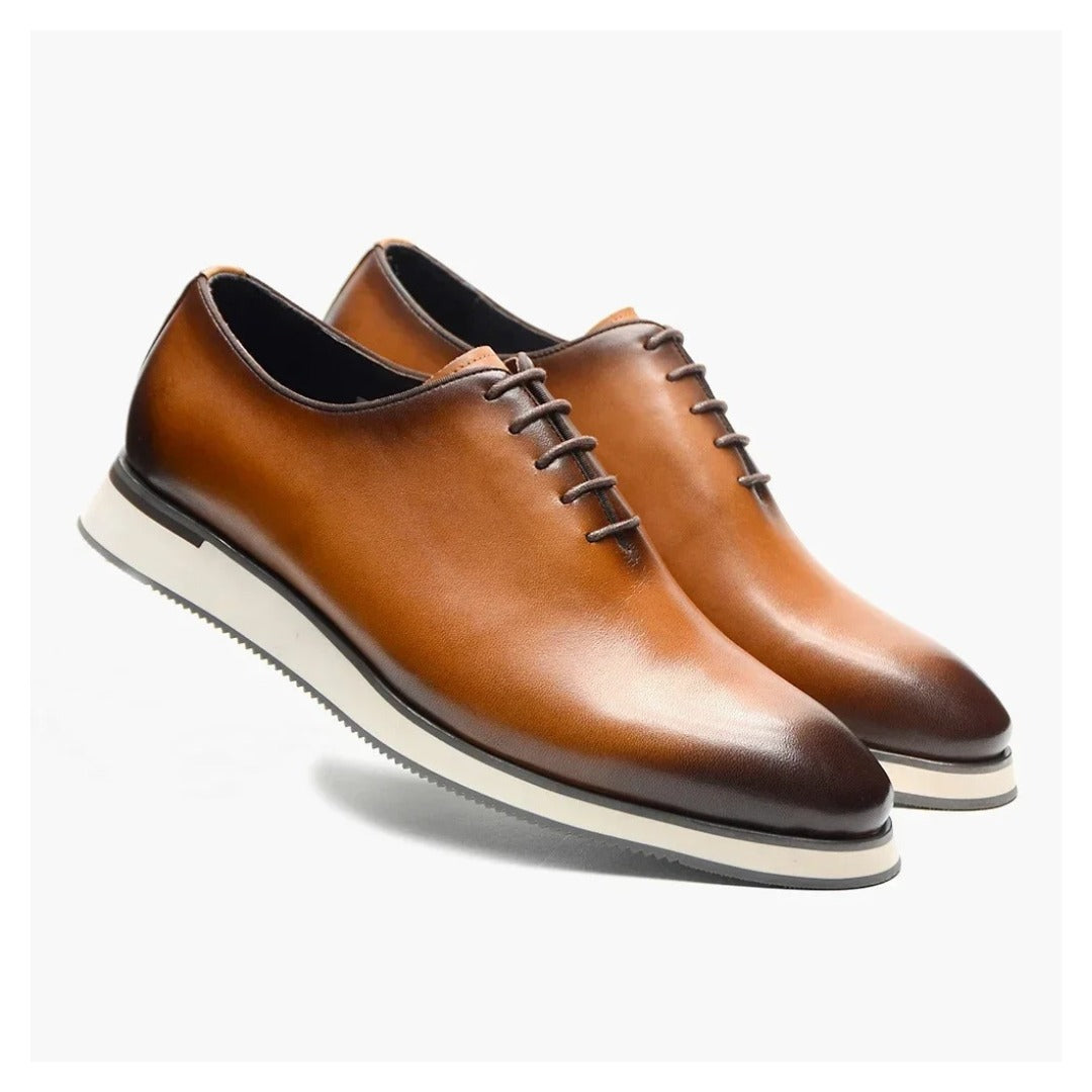 Whole-Cut Leather Oxford Dress Sneakers