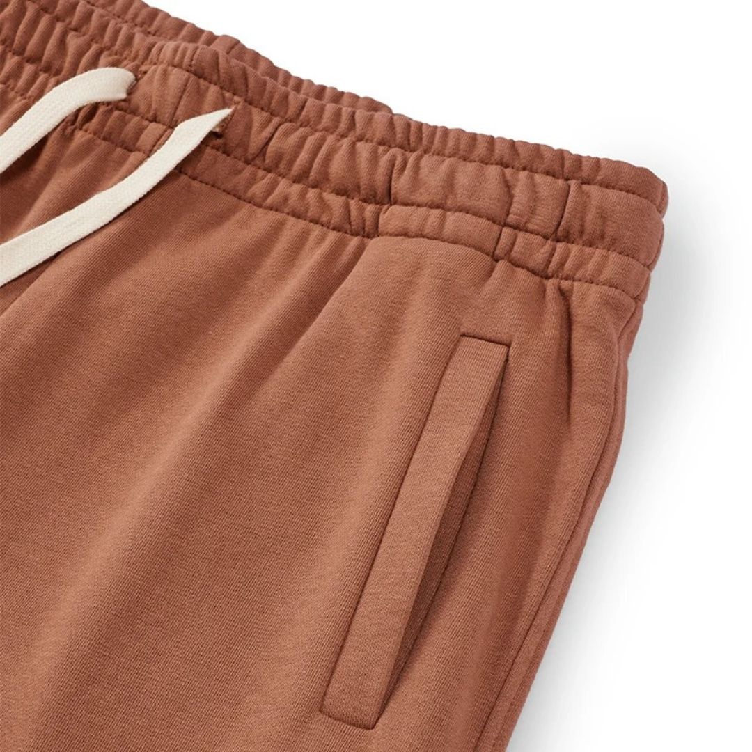 Lightweight Straight-Leg Sweatpants with Adjustable Drawstring