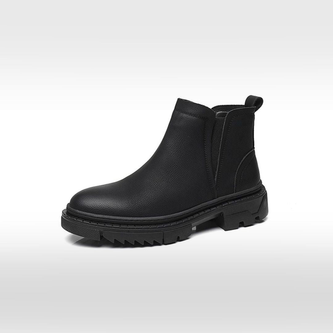 Black Chunky Chelsea Boots