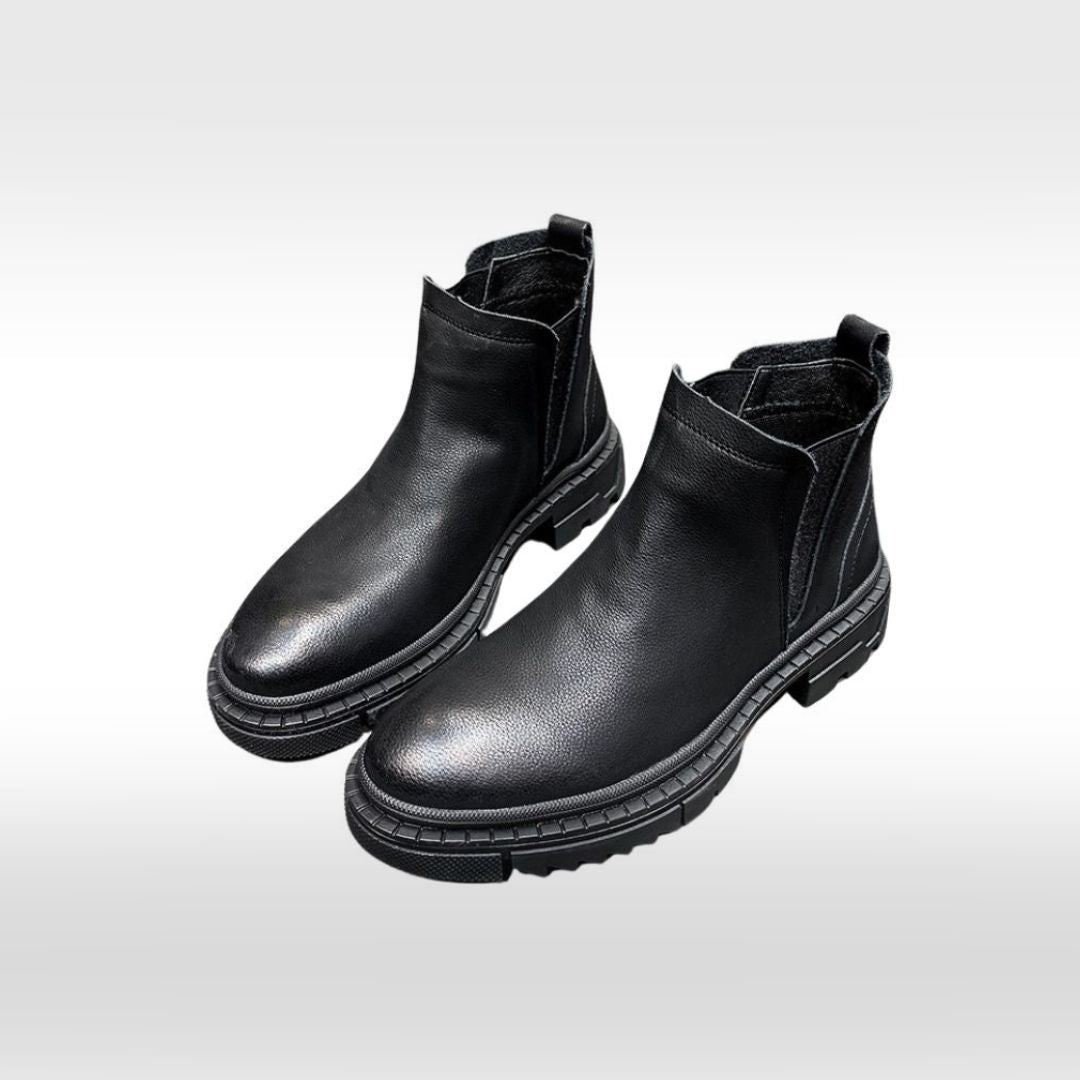 Black Chunky Chelsea Boots