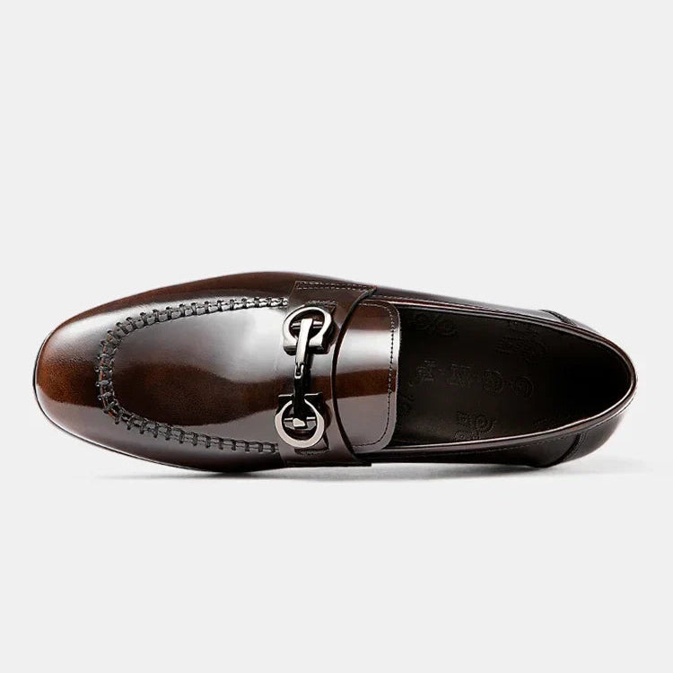 Classic Polished Leather Business Loafers