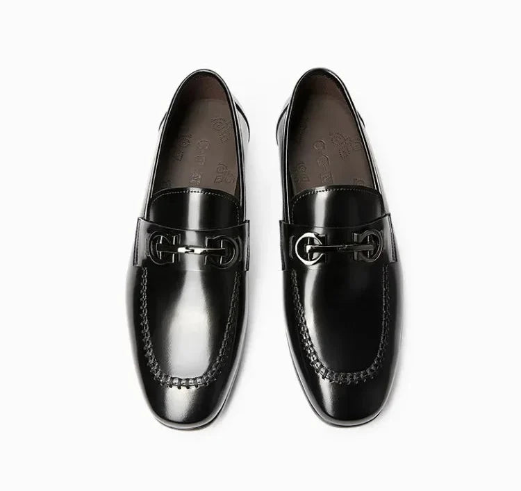 Classic Polished Leather Business Loafers