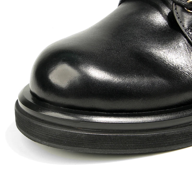 Leather Lace Up Ankle Boots