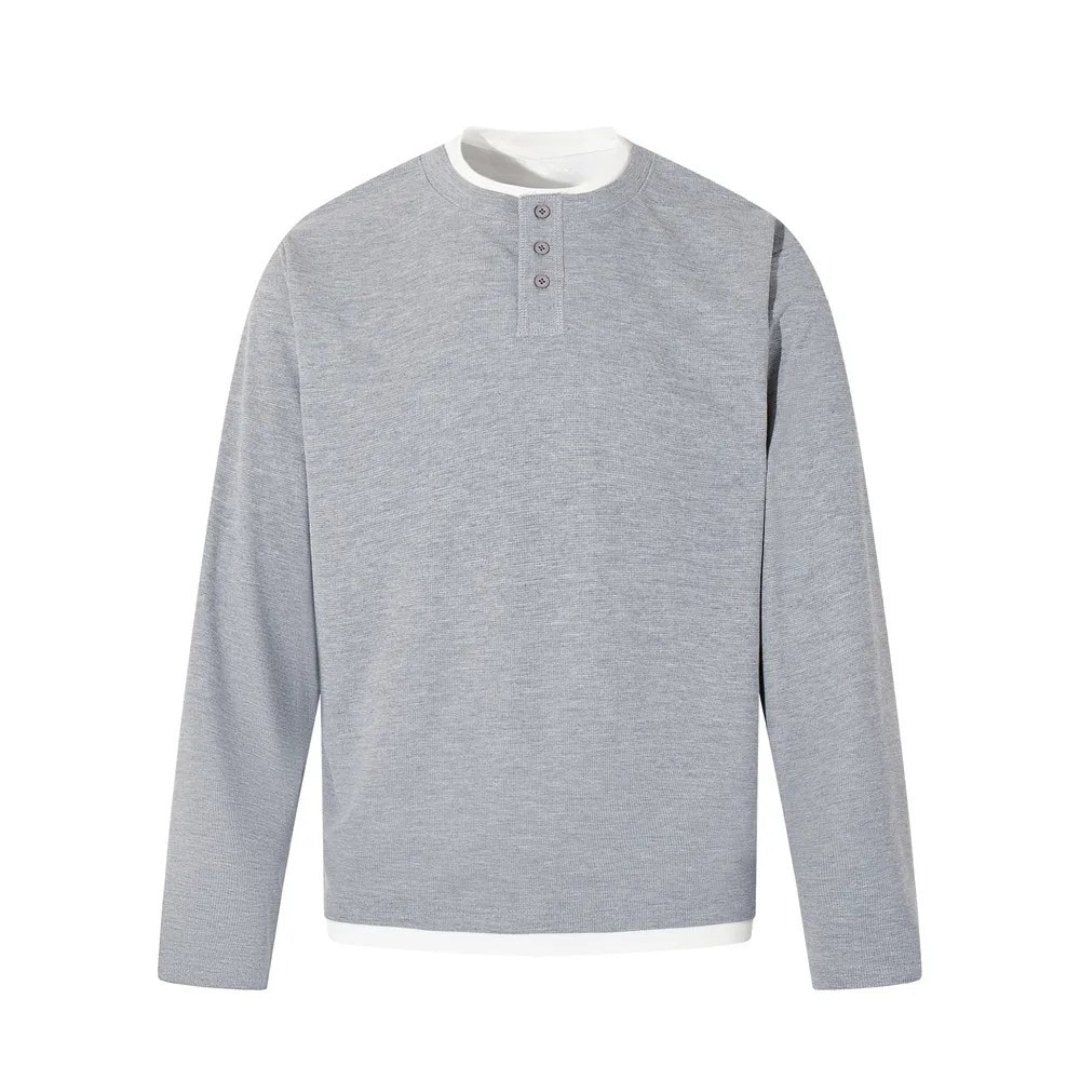 Layered-Look Henley Tee