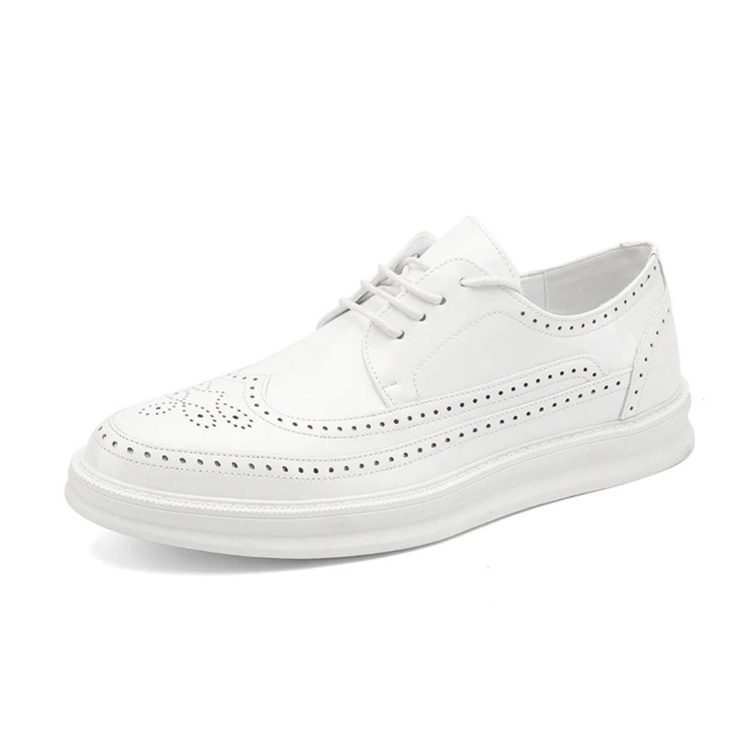 Split Leather Brogue Derby Dress Sneakers